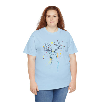 Tree Deer Unisex Heavy Cotton Tee