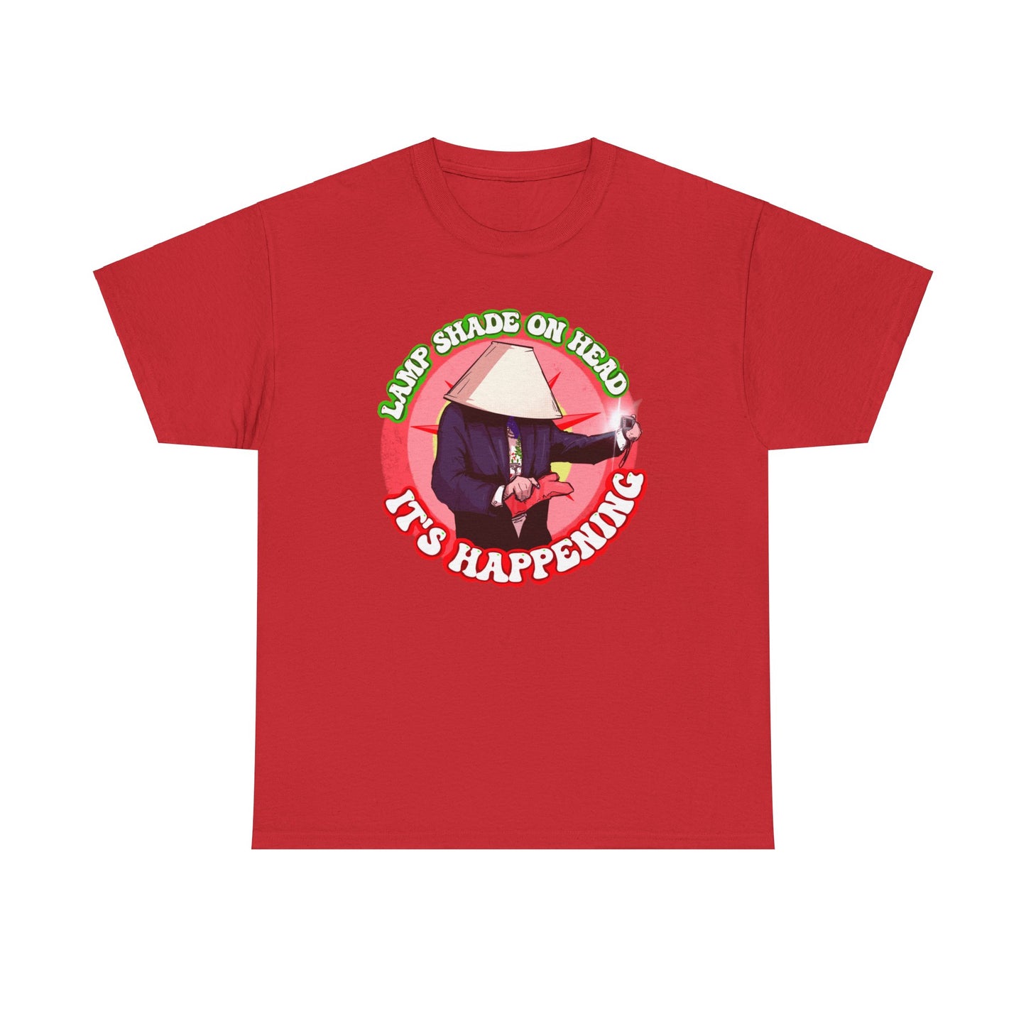 Lampshade On Head Unisex Heavy Cotton Tee