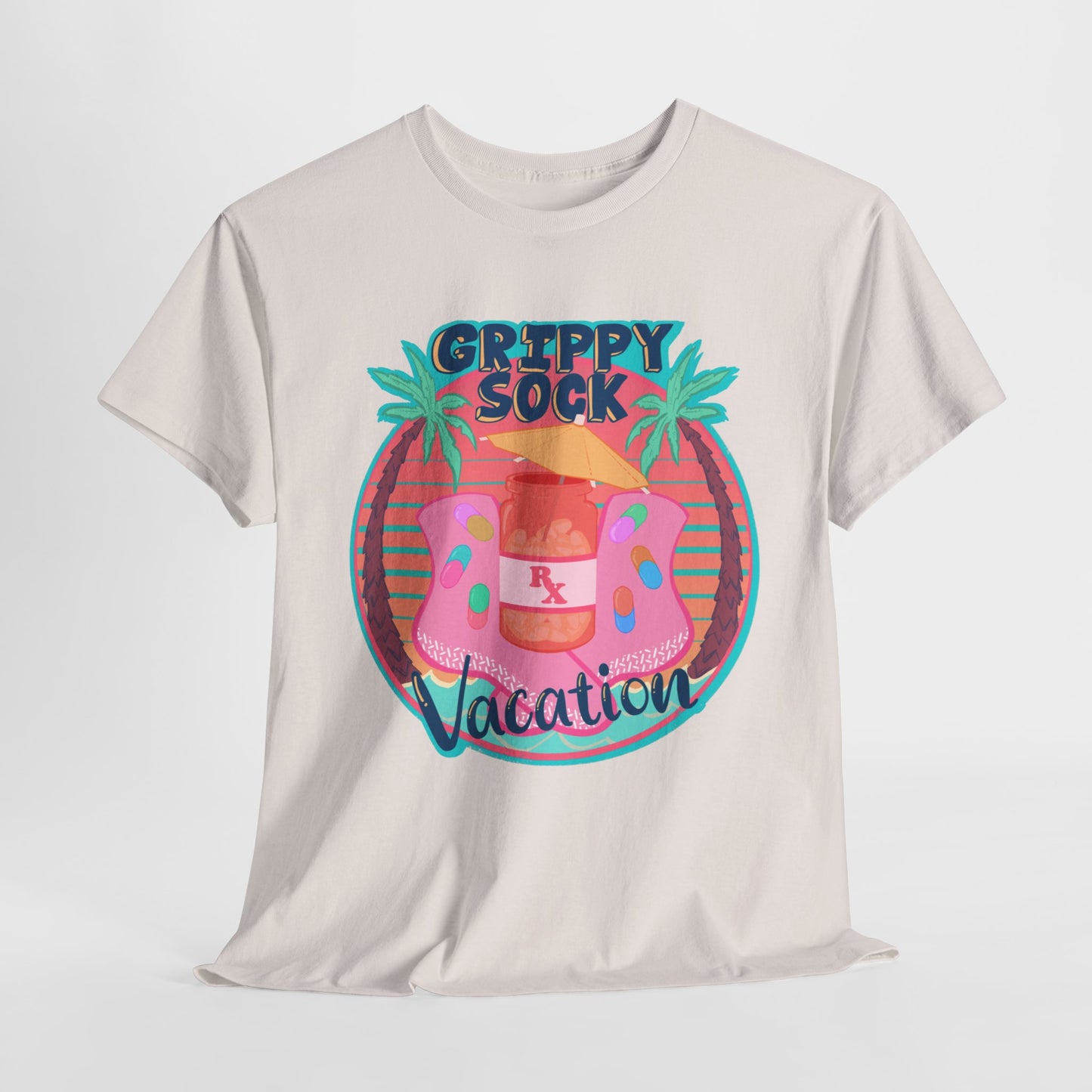Grippy Sock Vacation Unisex Heavy Cotton Tee