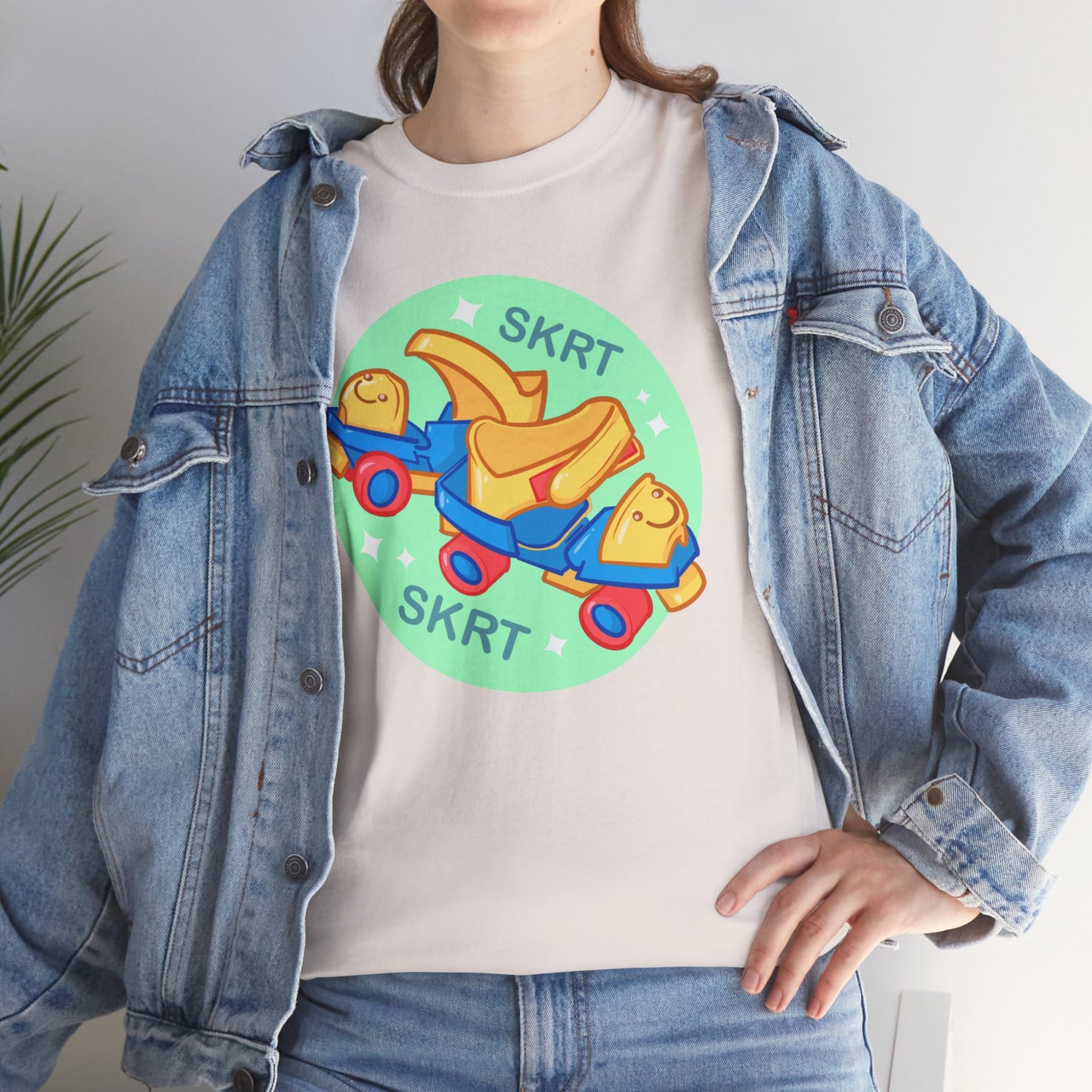 Roller Skates Unisex Heavy Cotton Tee
