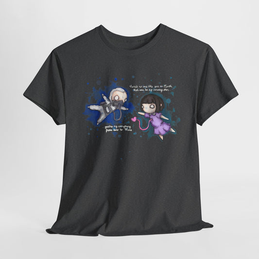 From Here To Mars (White Text) Unisex Heavy Cotton Tee