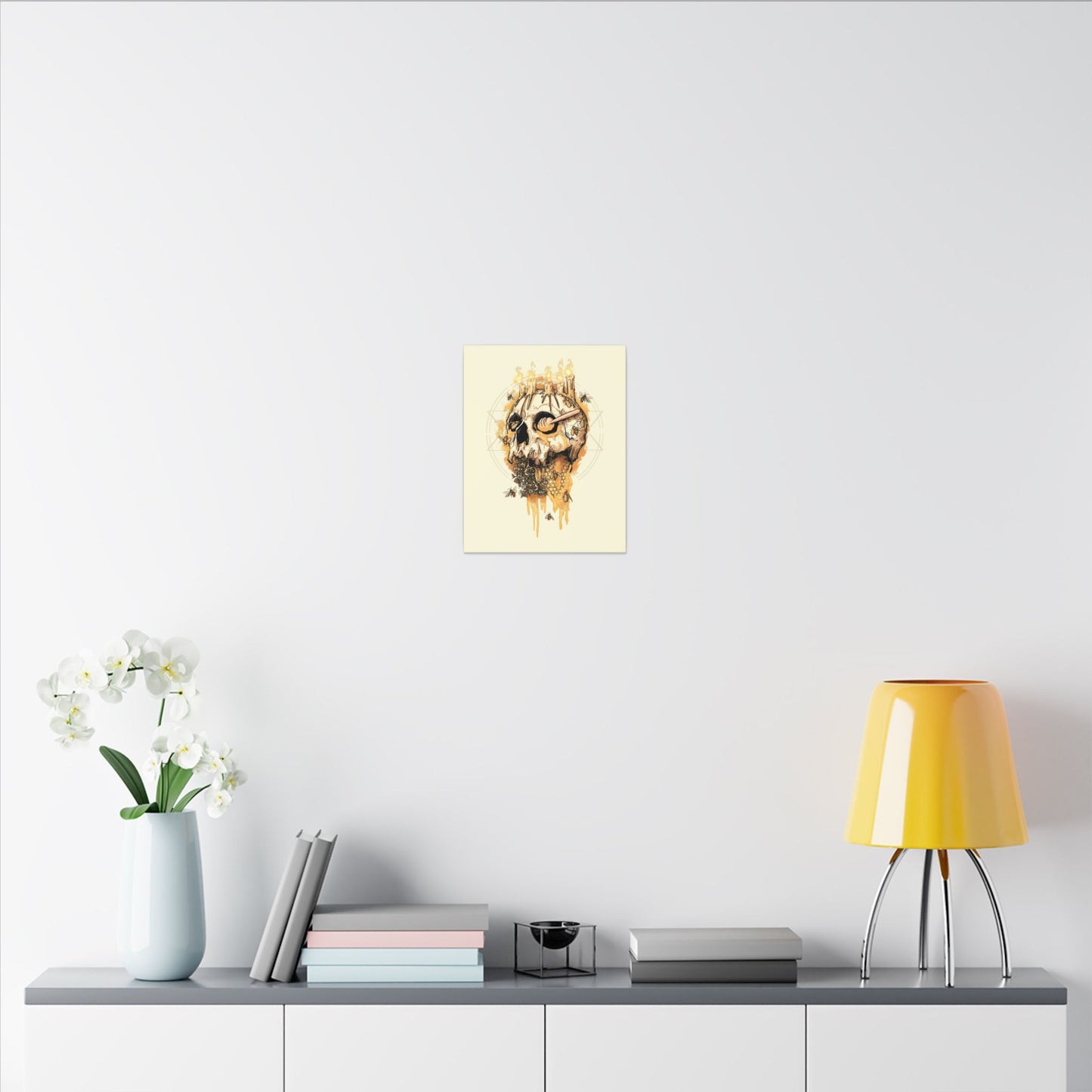 Elemental Skull Honeycore Matte Canvas Stretched