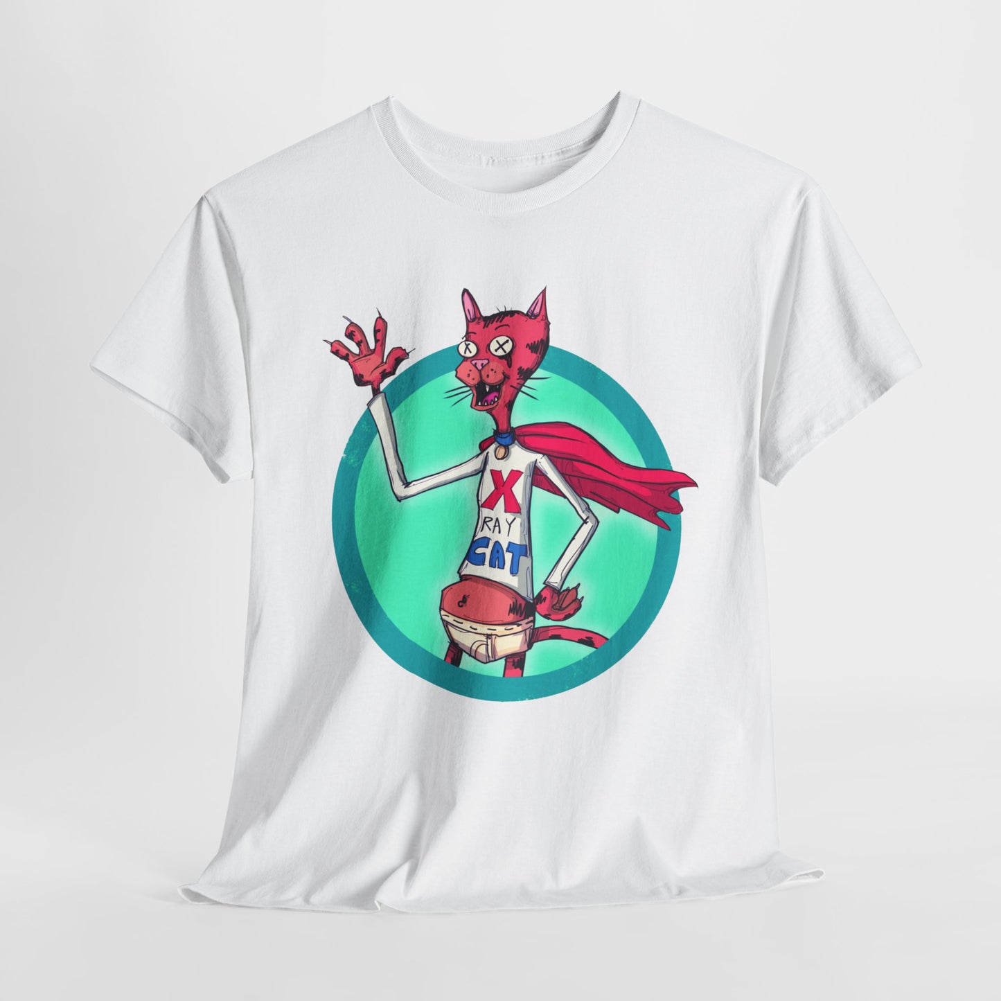 X-Ray Cat Unisex Heavy Cotton Tee