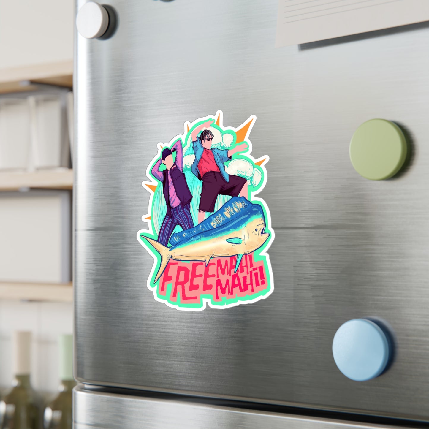 Free Mahi Mahi Kiss-Cut Vinyl Decal