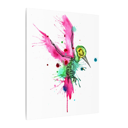 Rainbow Hummingbird Matte Canvas Stretched