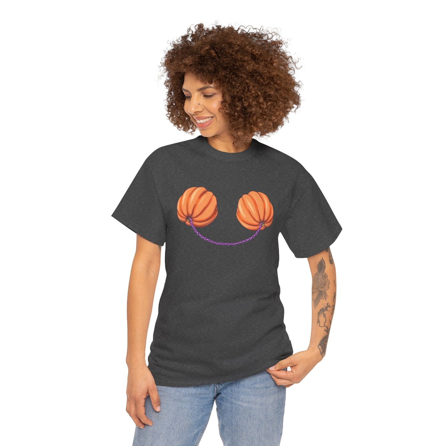 Pumpkin Tits Unisex Heavy Cotton Tee