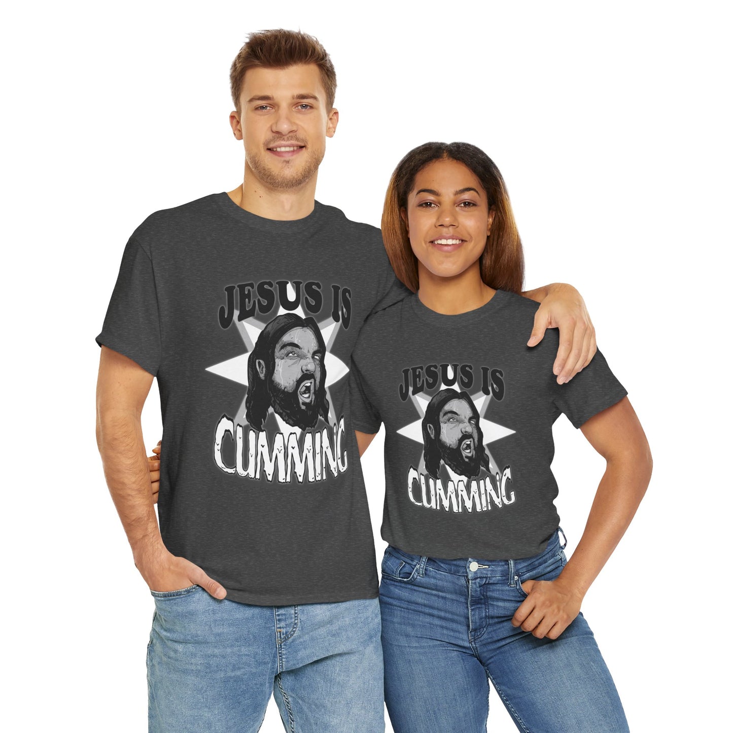 Jesus Is Cumming Unisex Heavy Cotton Tee