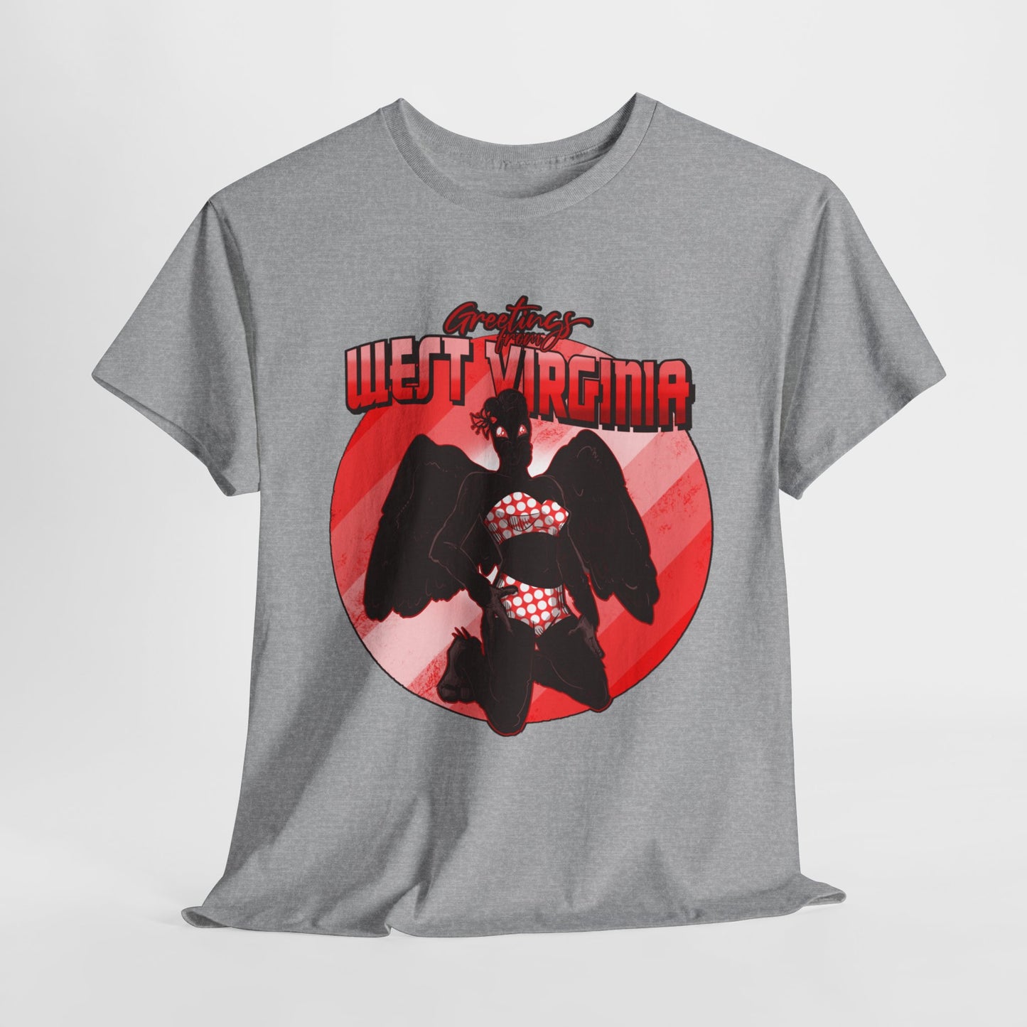 Cryptid Pinups: West Virginia Unisex Heavy Cotton Tee