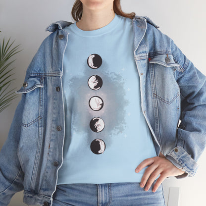 Cat Phases Unisex Heavy Cotton Tee