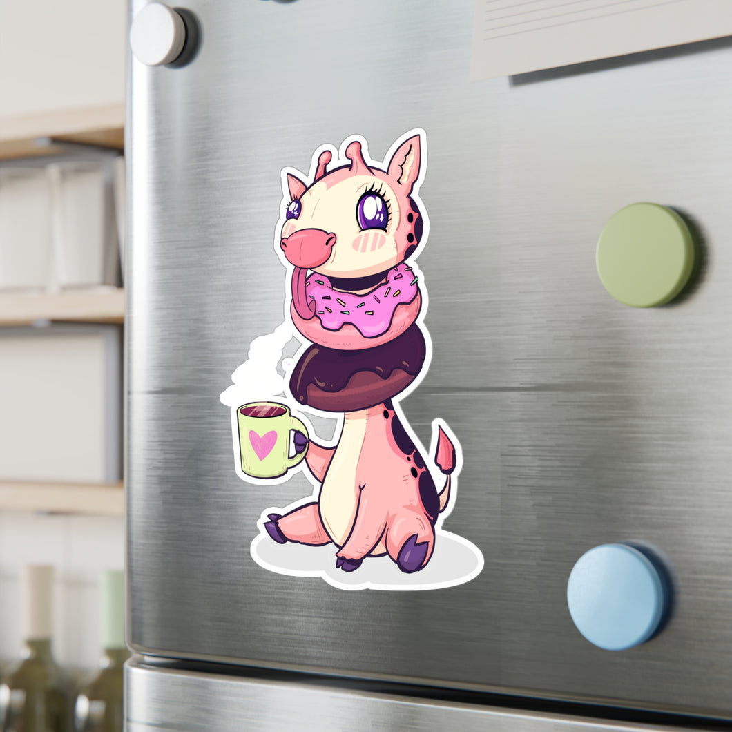 Donut Giraffe Kiss-Cut Vinyl Decal