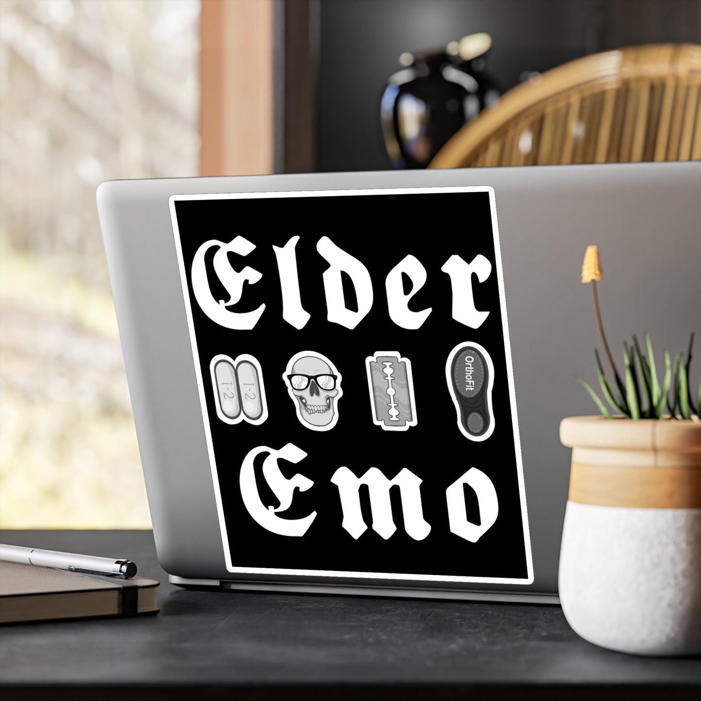 Elder Emo Kiss-Cut Vinyl Decal