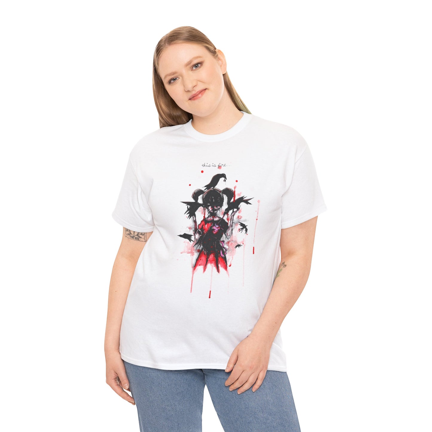 This Is Fine Unisex Heavy Cotton Tee