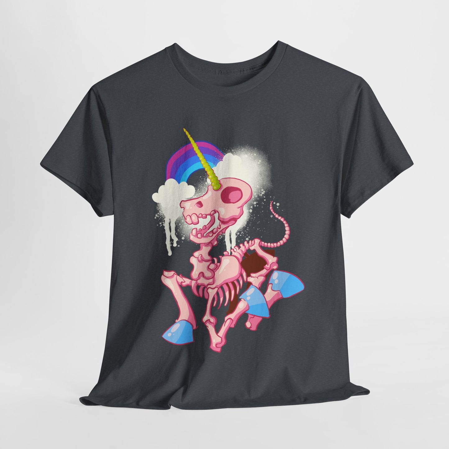 Unicorn Skeleton 2 Unisex Heavy Cotton Tee