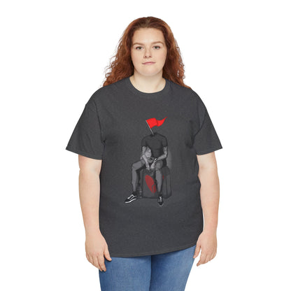 Red Flag Male Unisex Heavy Cotton Tee