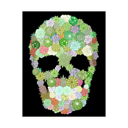 Succulent Skull Kiss-Cut Vinyl Decal