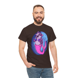 Mermaid Opossum Unisex Heavy Cotton Tee