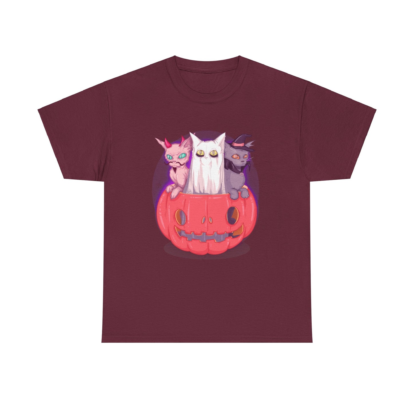 Meow-lloween Unisex Heavy Cotton Tee
