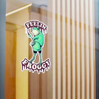Feelin Froggy Kiss-Cut Vinyl Decal