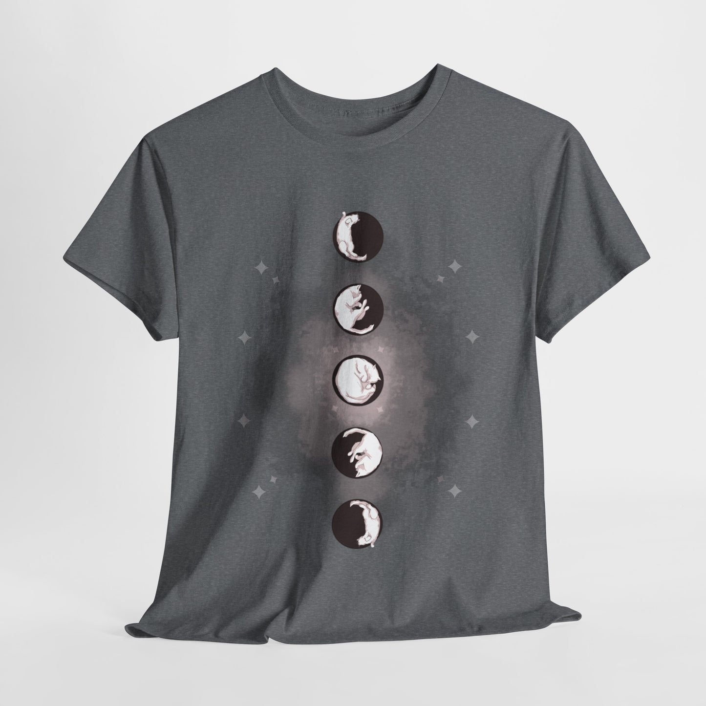 Cat Phases Unisex Heavy Cotton Tee