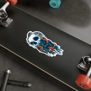 Elemental Skull Ocean Kiss-Cut Vinyl Decal