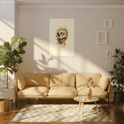 Elemental Skull Honeycore Matte Canvas Stretched