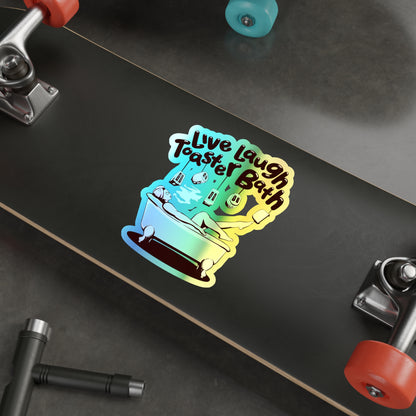 Toaster Bath Holographic Die-cut Stickers
