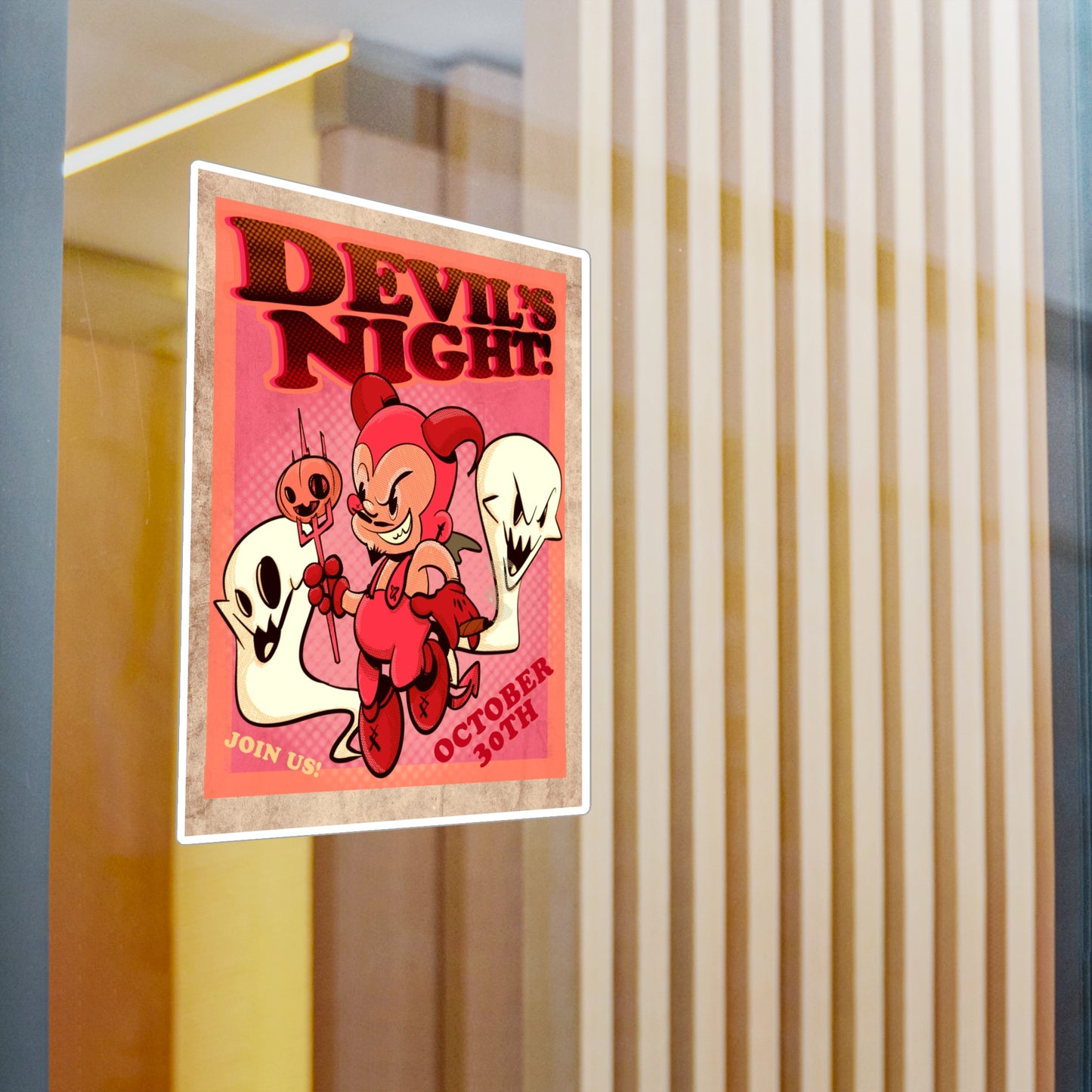 Devil's Night Kiss-Cut Vinyl Decal