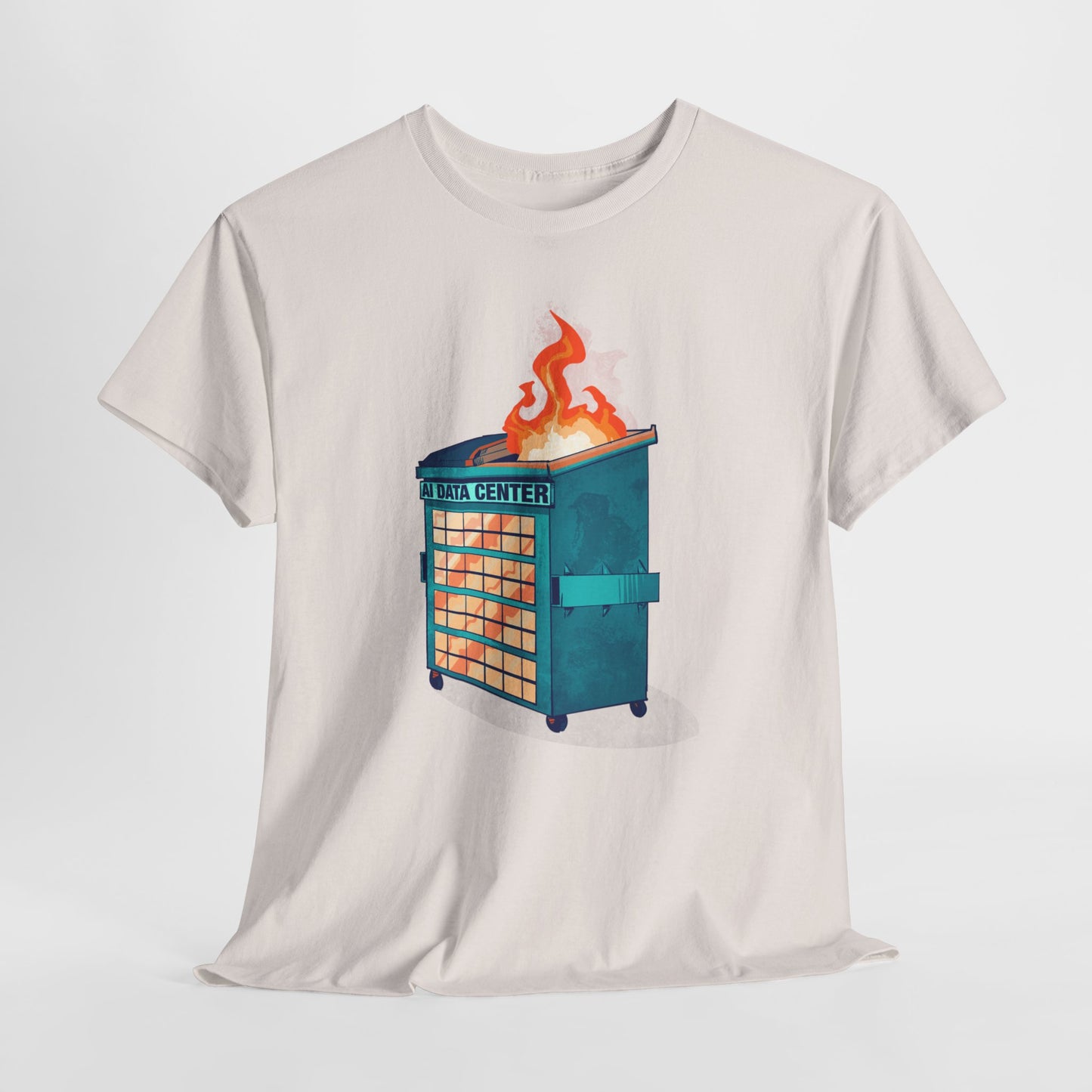 AI Data Center Dumpster Fire Unisex Heavy Cotton Tee