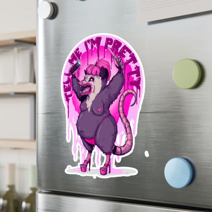 Pretty Opossum Kiss-Cut Vinyl Decal