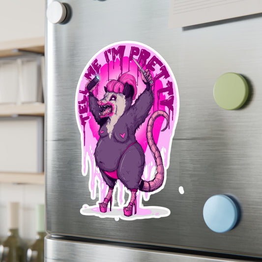Pretty Opossum Kiss-Cut Vinyl Decal