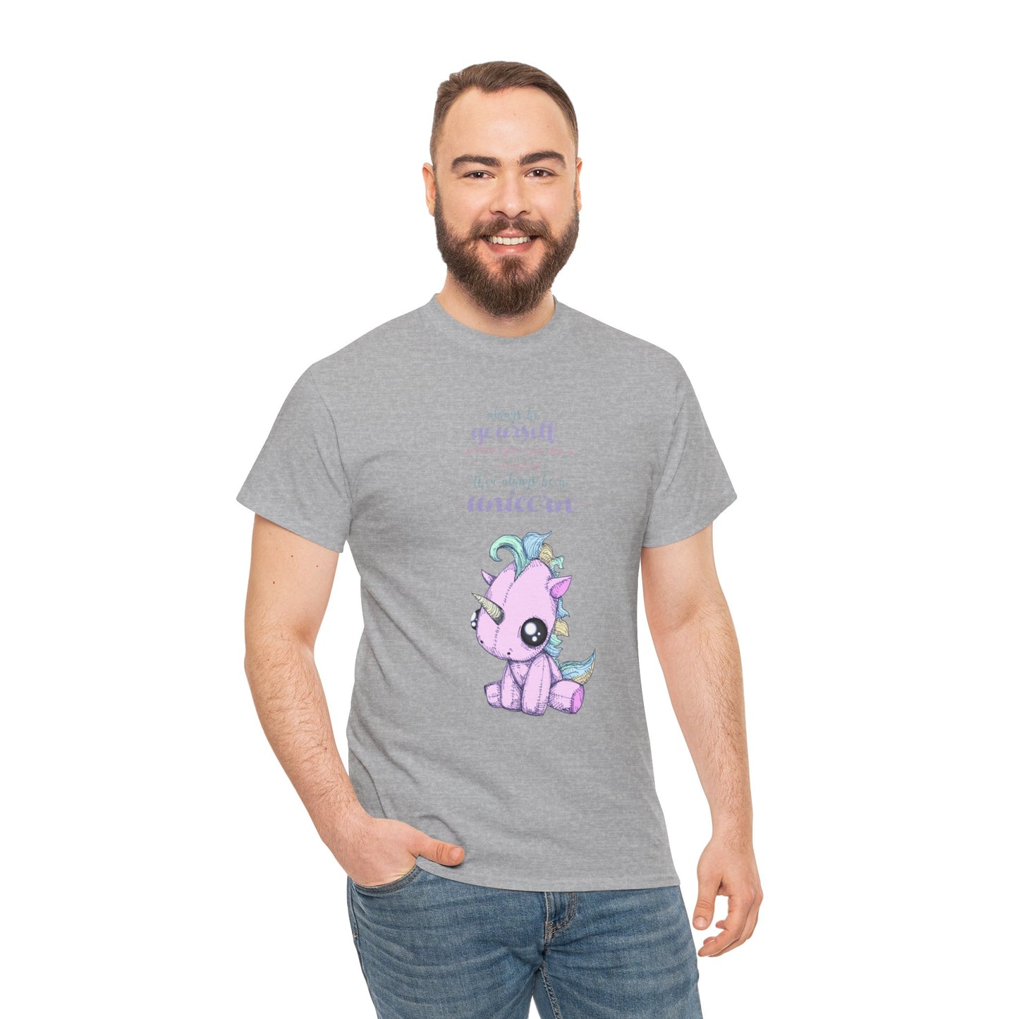 Be Yourself Unicorn Unisex Heavy Cotton Tee