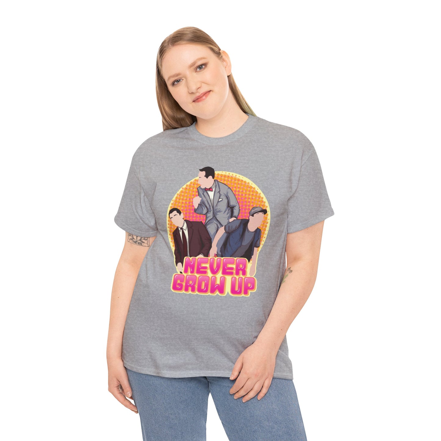 Never Grow Up Unisex Heavy Cotton Tee