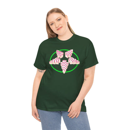 Christmas Tree Pentagram Cake Unisex Heavy Cotton Tee