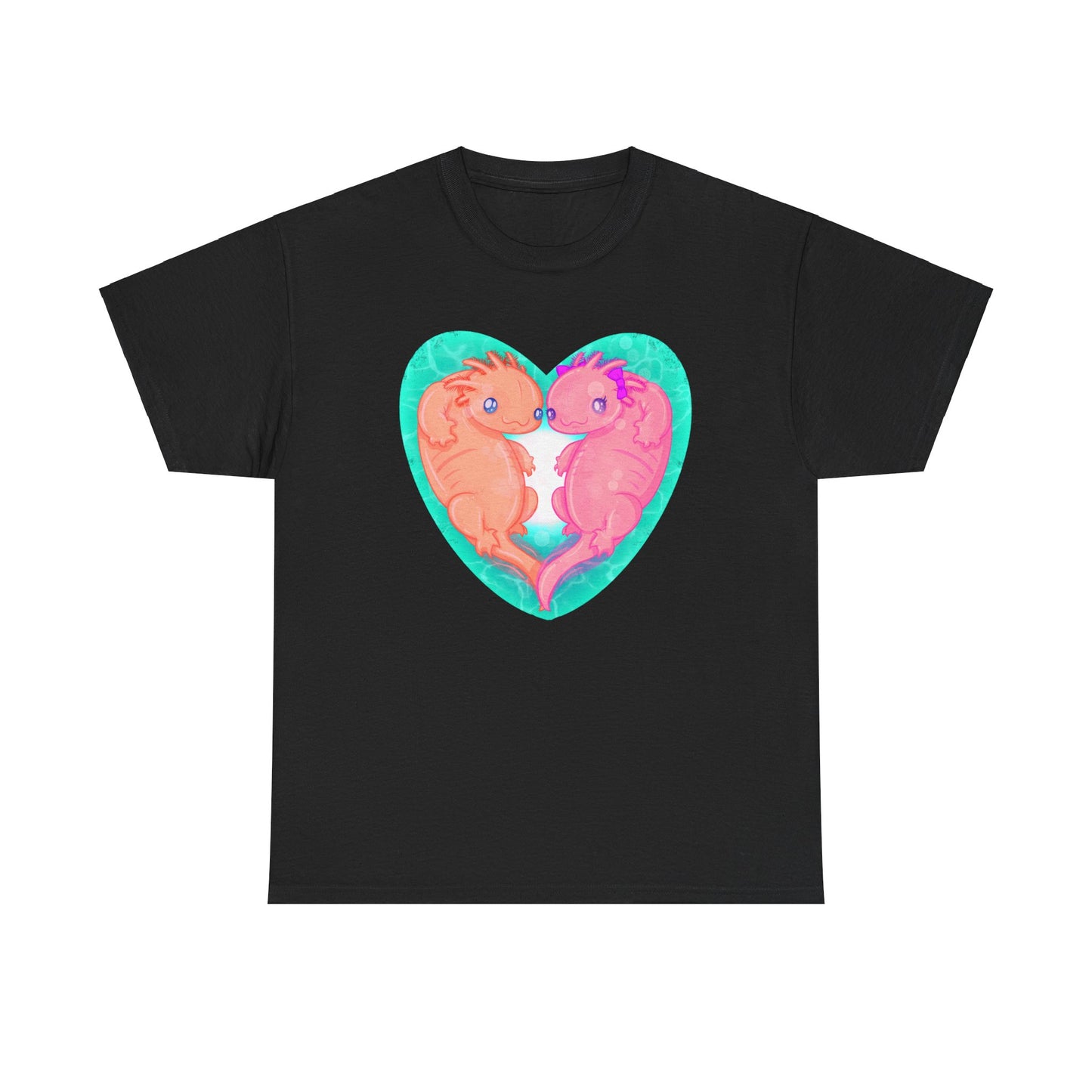 Axolotls In Love Unisex Heavy Cotton Tee