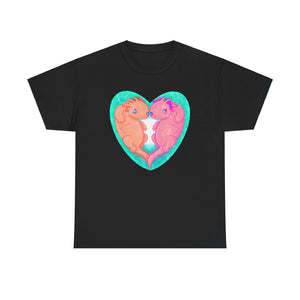 Axolotls In Love Unisex Heavy Cotton Tee