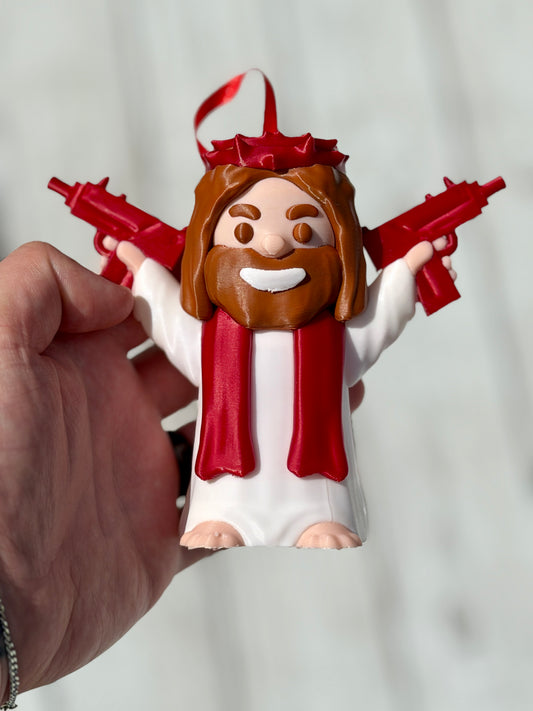 Uzi Jesus 3D Print Christmas Tree Ornament