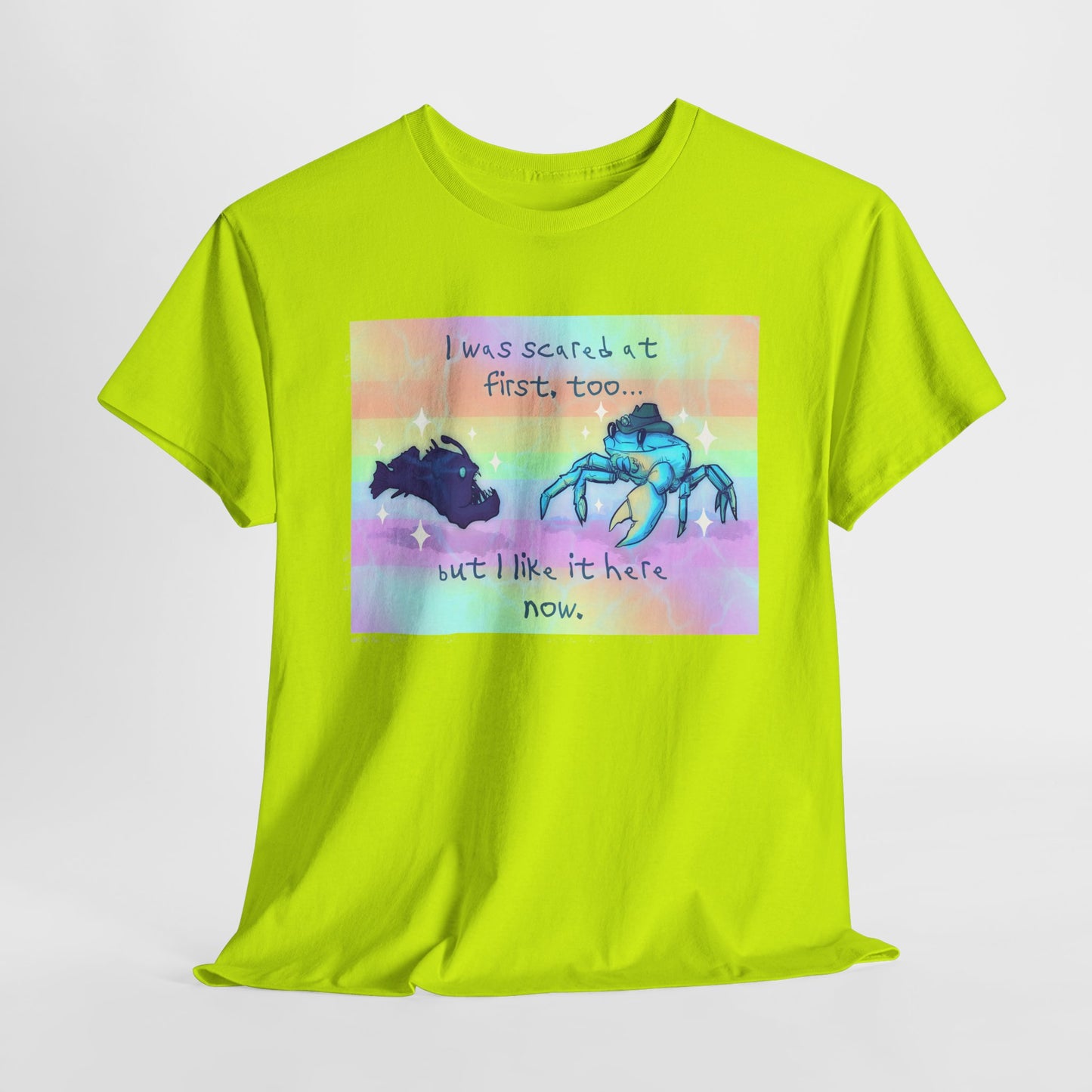 Ocean Rainbow Bridge Unisex Heavy Cotton Tee