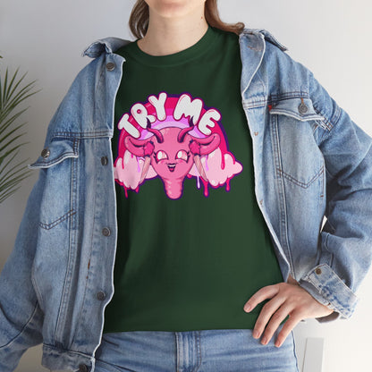 Try Me Uterus Unisex Heavy Cotton Tee