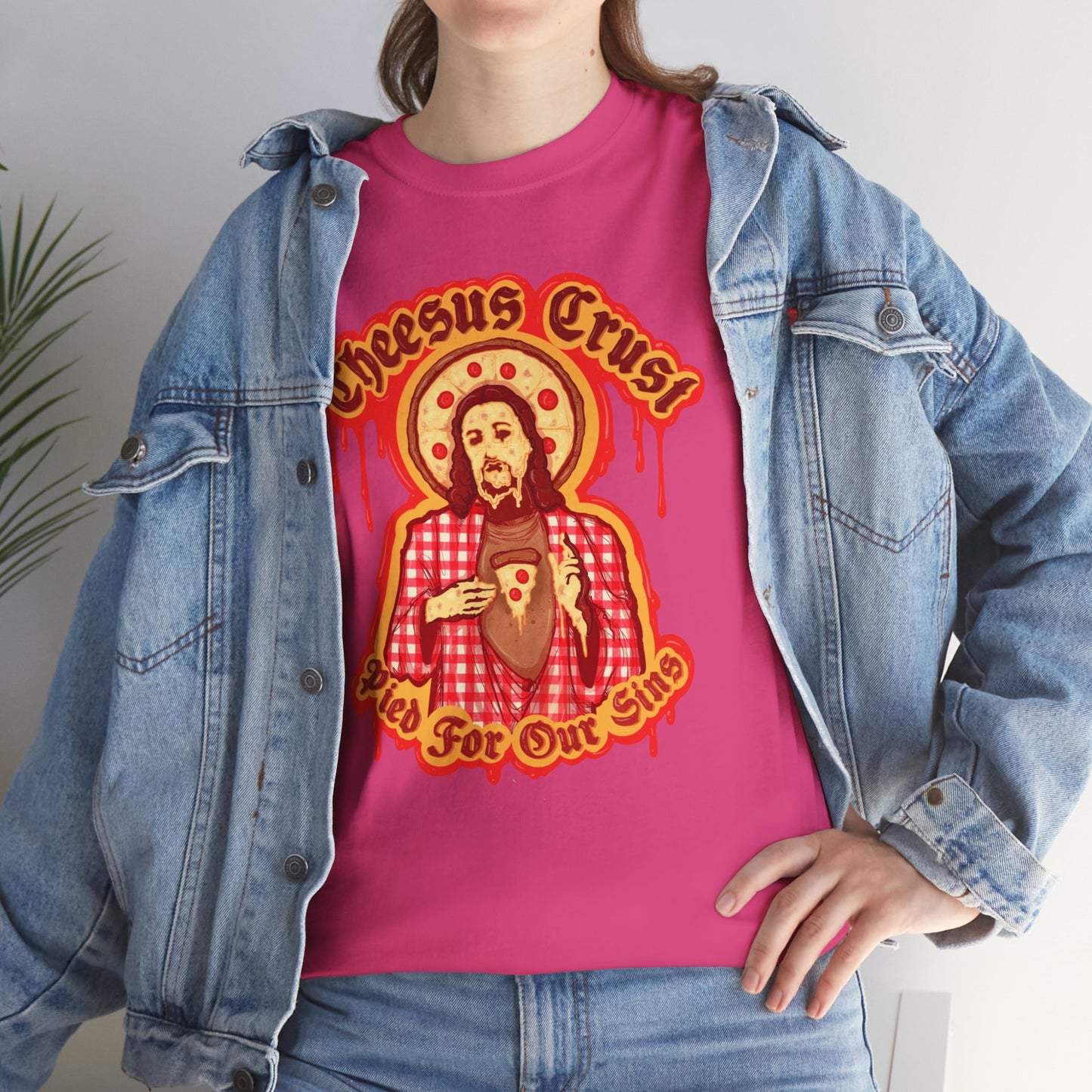 Cheesus Crust Unisex Heavy Cotton Tee