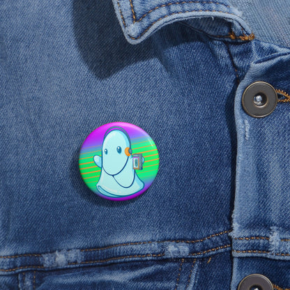 80s Ghost Pin Buttons