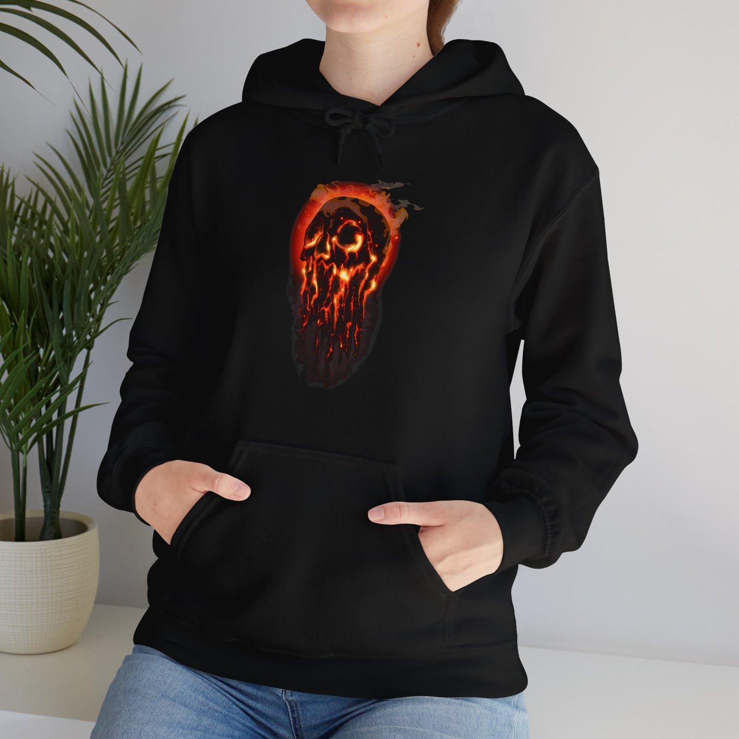 Elemental Skull Fire Unisex Heavy Blend Hooded Sweatshirt