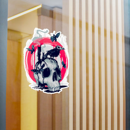 Skull Crow II Kiss-Cut Vinyl Decal