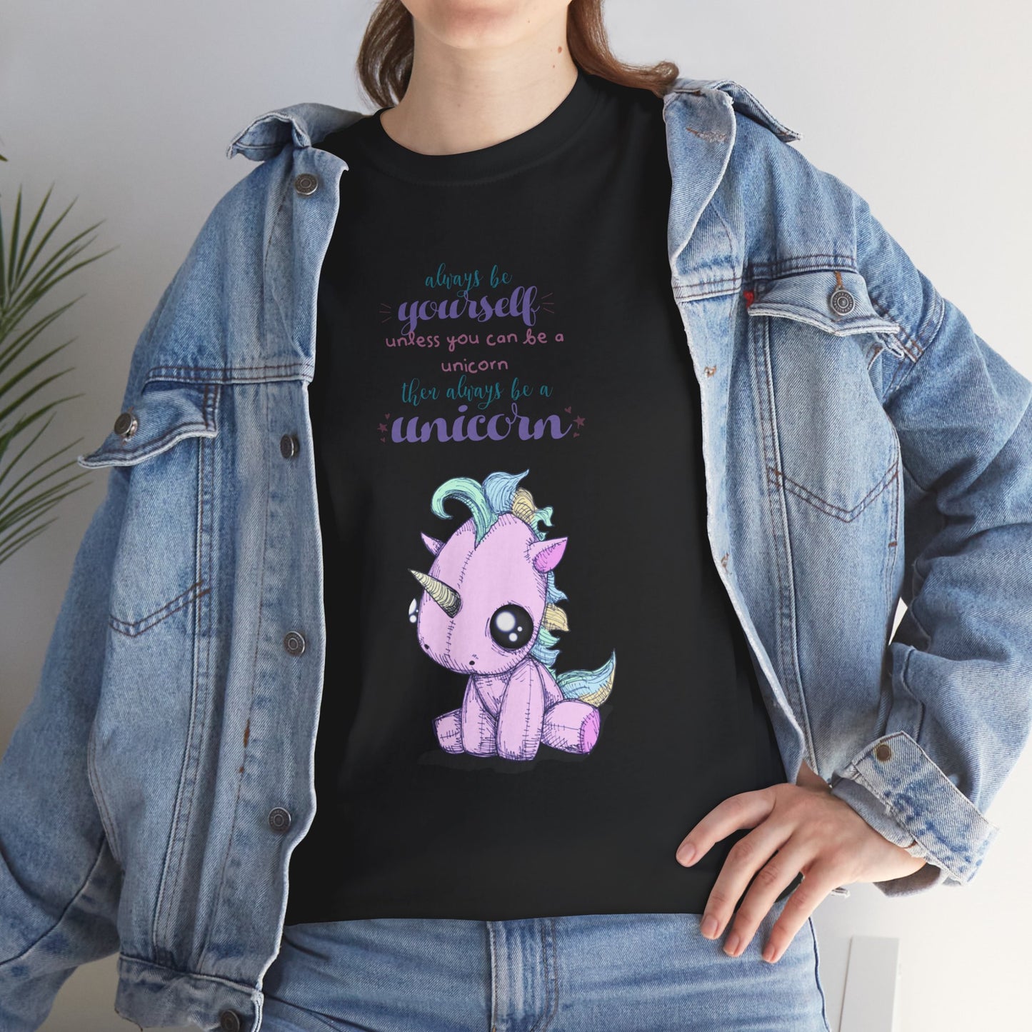 Be Yourself Unicorn Unisex Heavy Cotton Tee