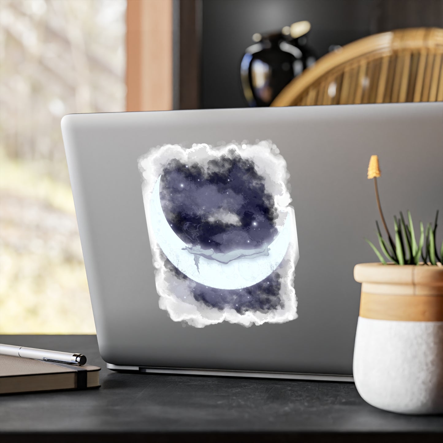 The Girl Who Loved The Moon Kiss-Cut Vinyl Decal