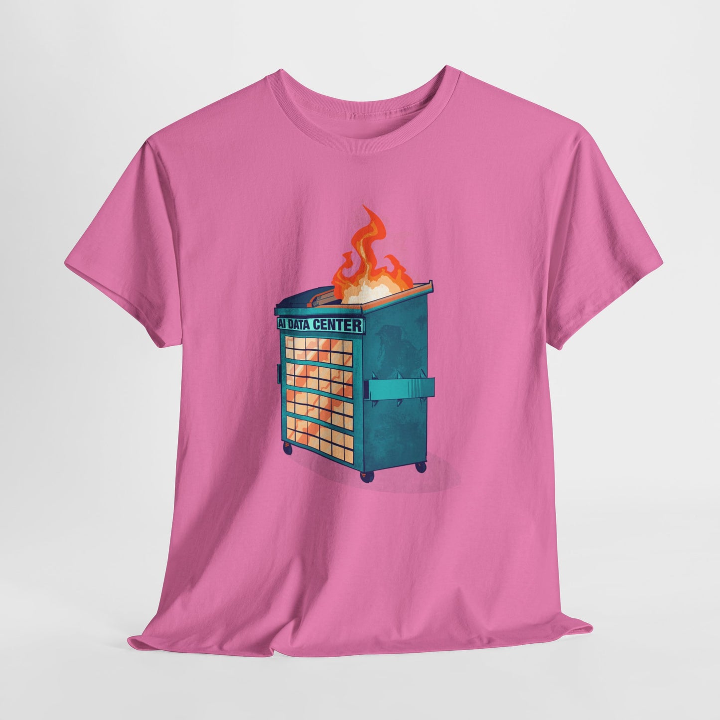 AI Data Center Dumpster Fire Unisex Heavy Cotton Tee