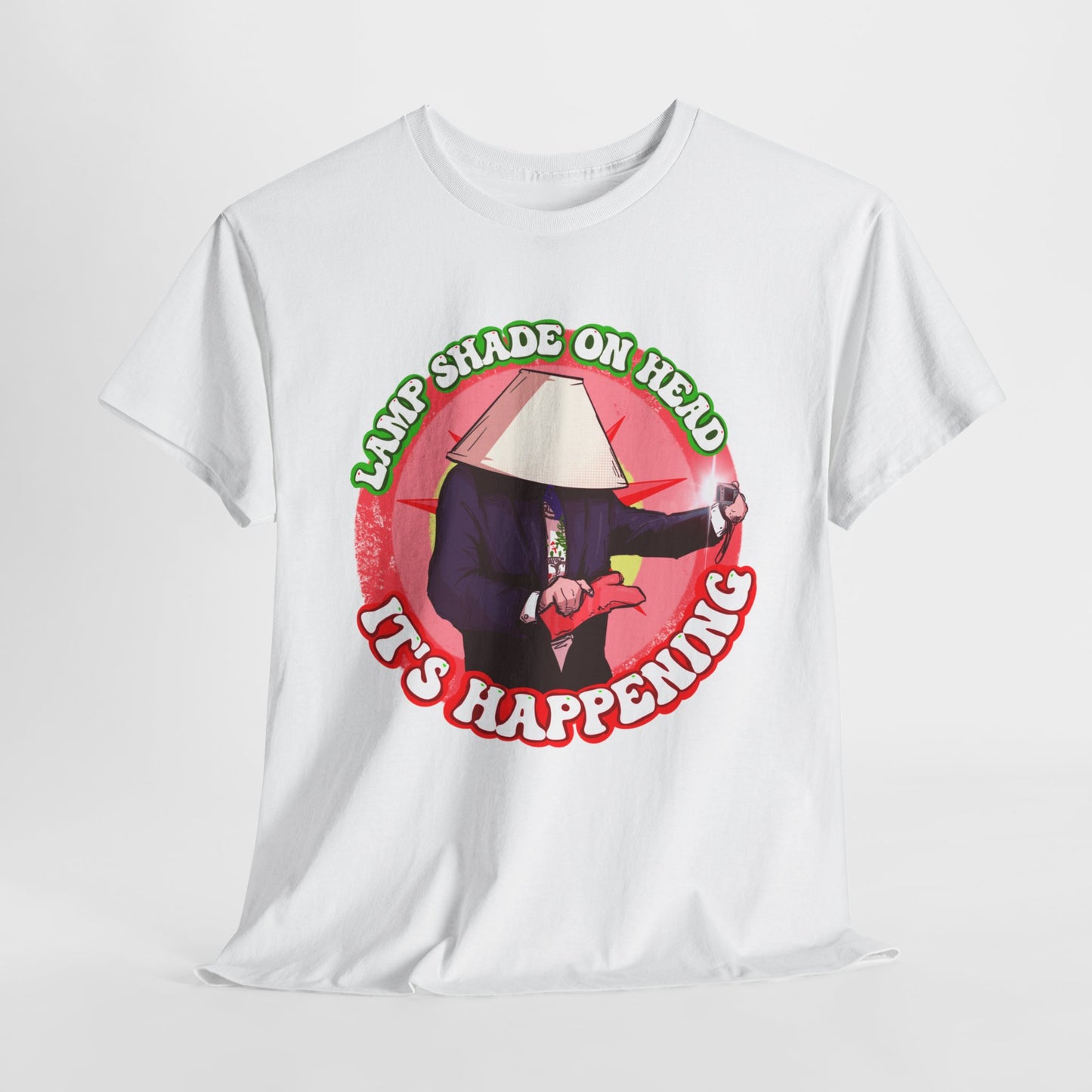 Lampshade On Head Unisex Heavy Cotton Tee