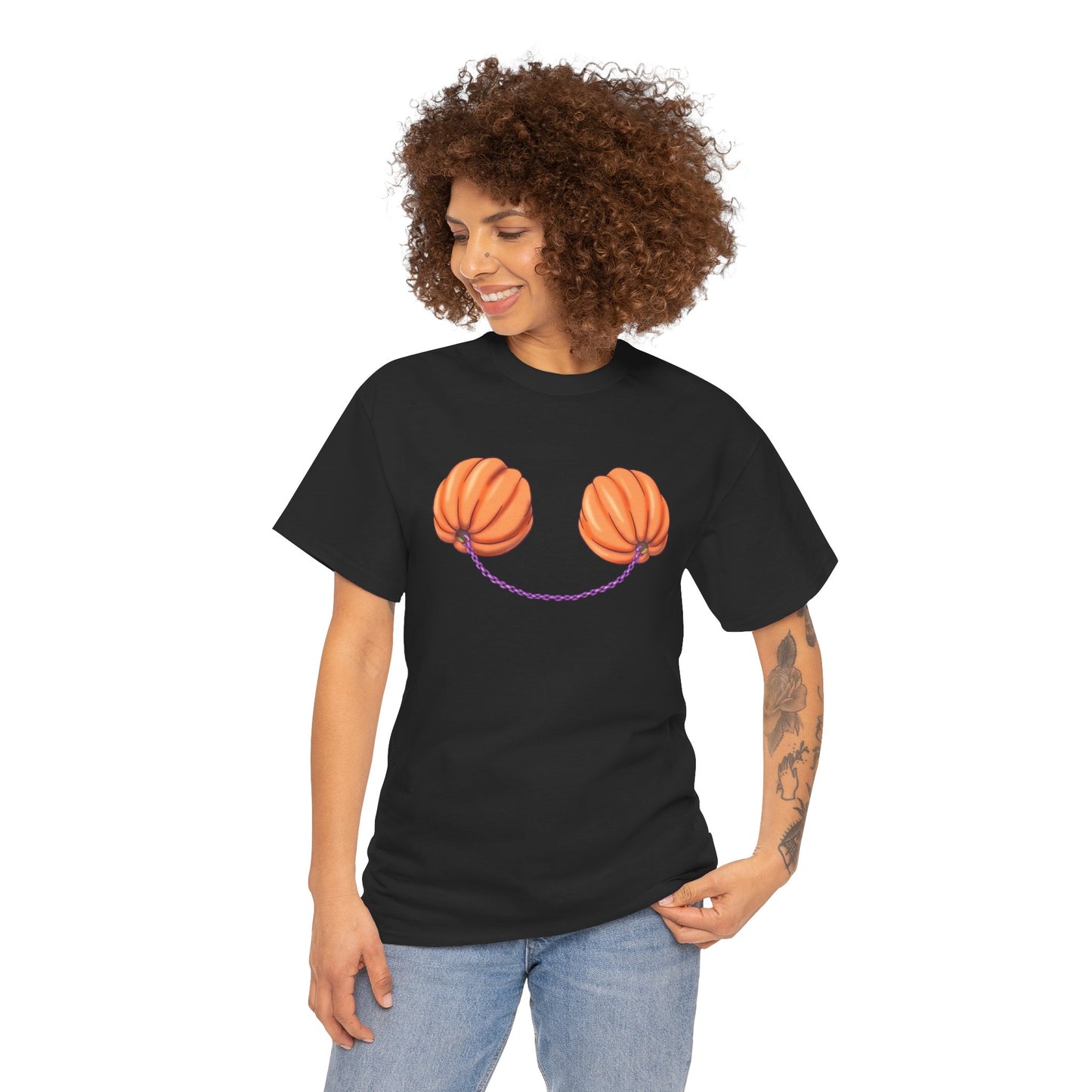 Pumpkin Tits Unisex Heavy Cotton Tee