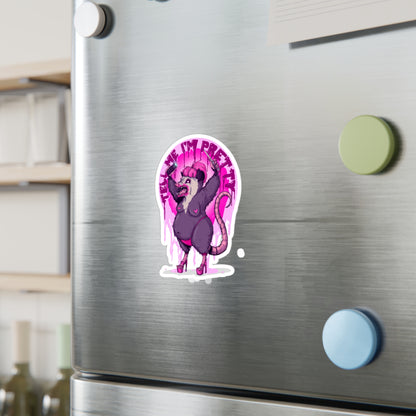 Pretty Opossum Kiss-Cut Vinyl Decal