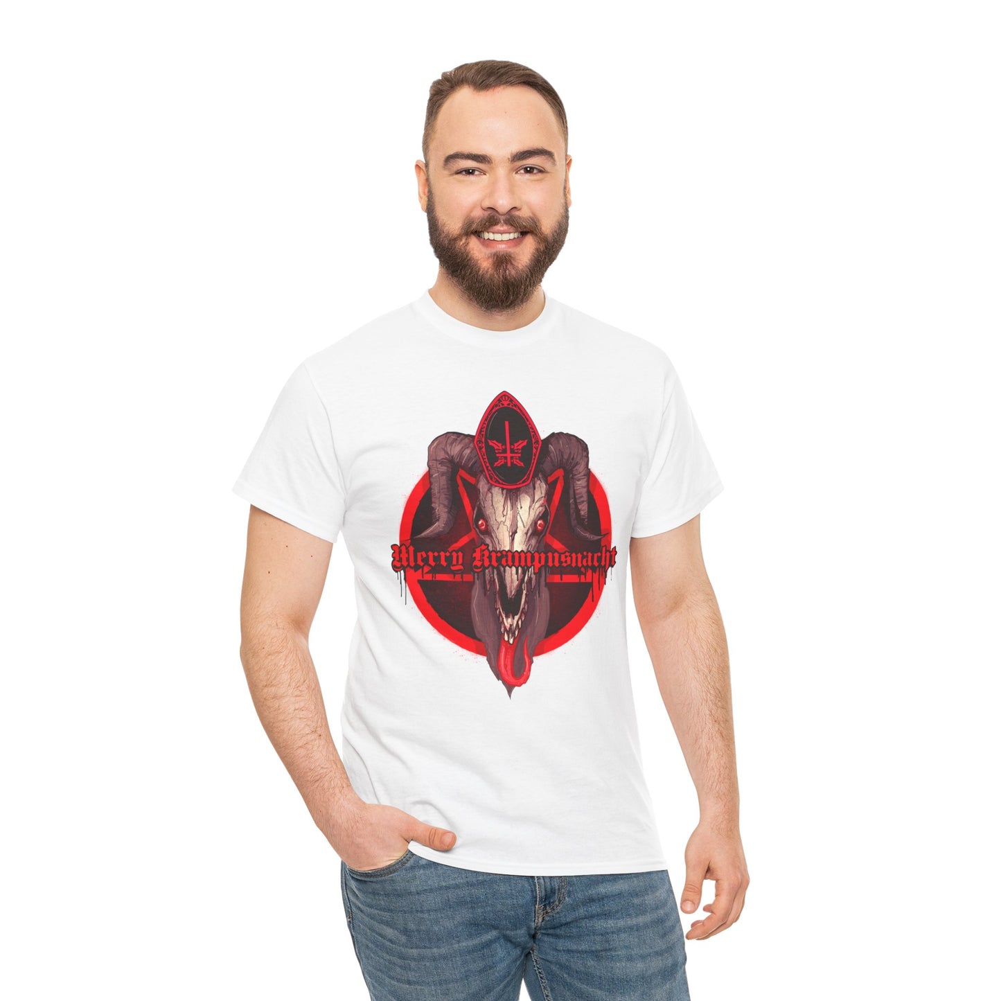 Merry Krampusnacht Unisex Heavy Cotton Tee