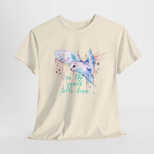 Rainbow Barn Owl (Goblin Variant) Unisex Heavy Cotton Tee